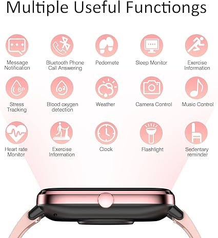 Smart Watch for Women, Answer/Make Call, 1.32'' AMOLED Ultra-Clear Screen Fitness Tracker with Heart Rate/Sleep/SpO2 Monitor, Smartwatch for iPhone/Samsung/Android, 110+ Sport Modes, 3ATM Waterproof - Image 4